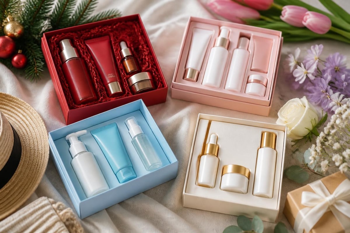 Seasonal cosmetics gift set trends
