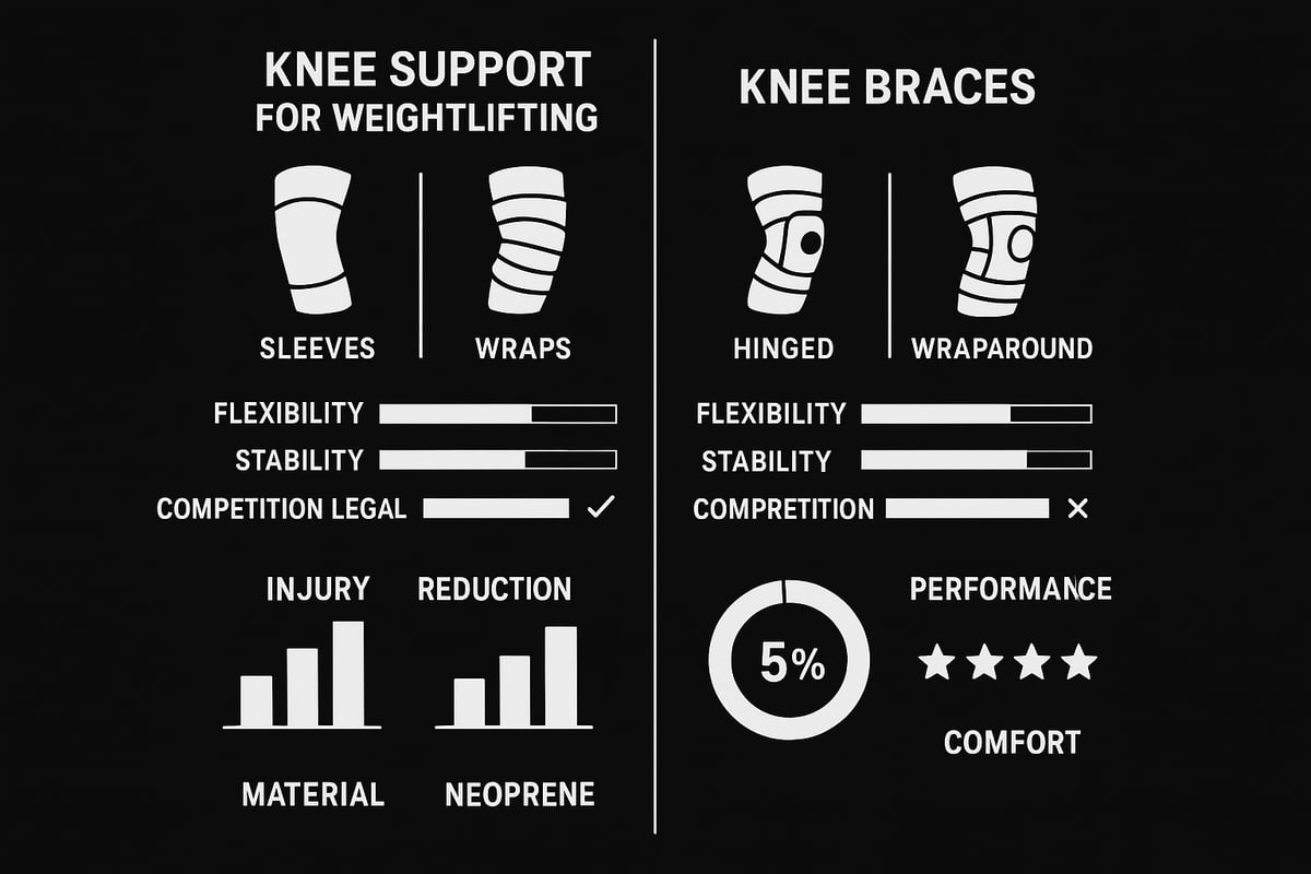 Key Differences: Weightlifting Knee Supports vs. Braces