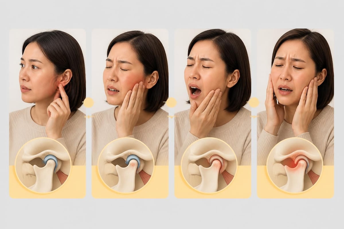 Jaw locking symptom progression