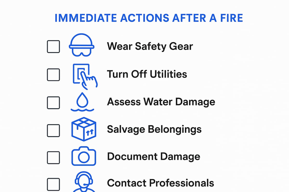 Immediate Steps After a Fire: Ensuring Safety and Preventing Further Damage