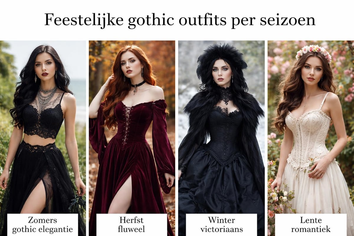 Seizoensgebonden gothic feestkleding