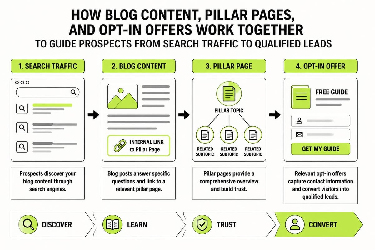 Content funnel from awareness to decision