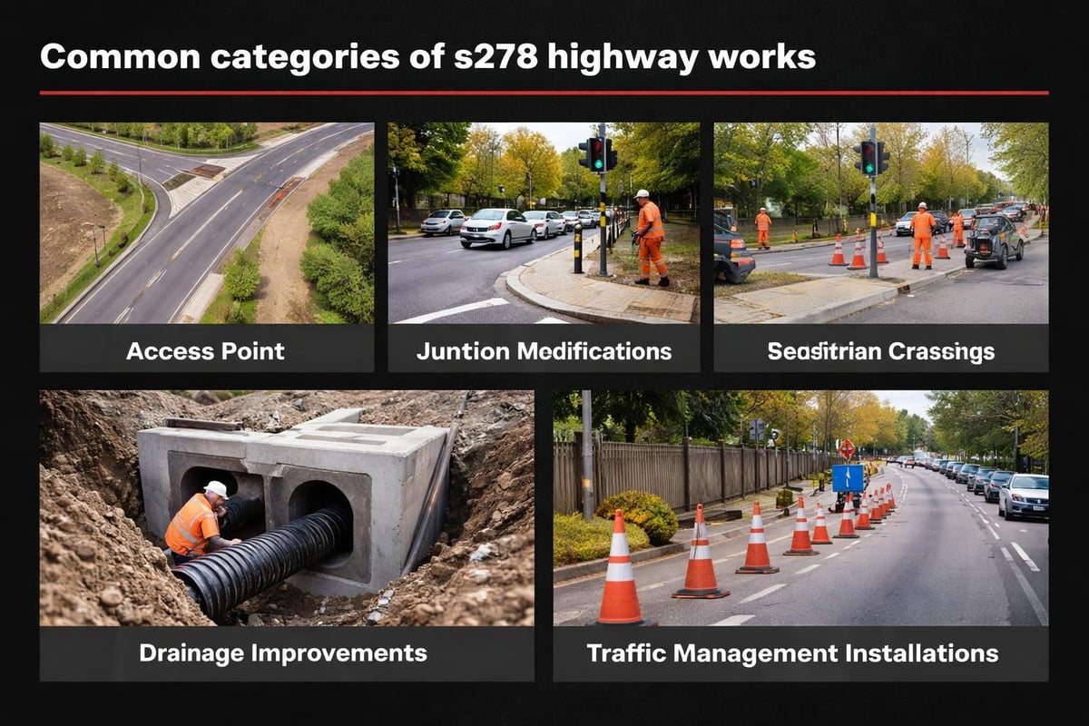 Types of highway works under s278