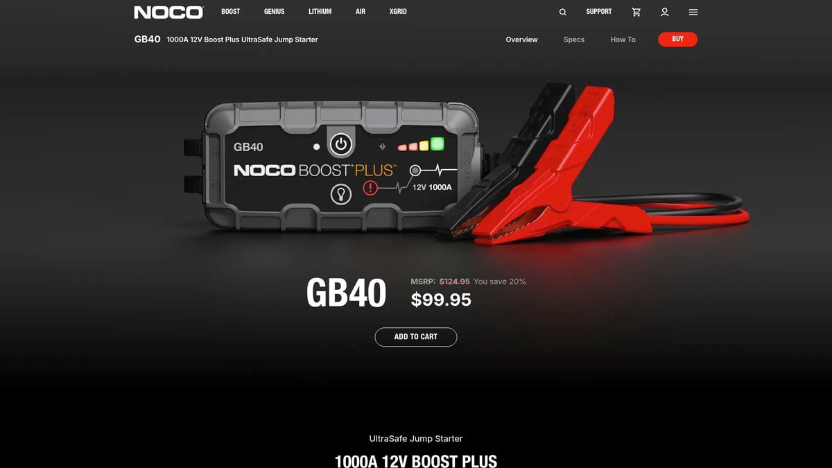 12 Must-Have Car Accessories On Sale for 2026 - NOCO Boost Plus GB40 1000A Jump Starter
