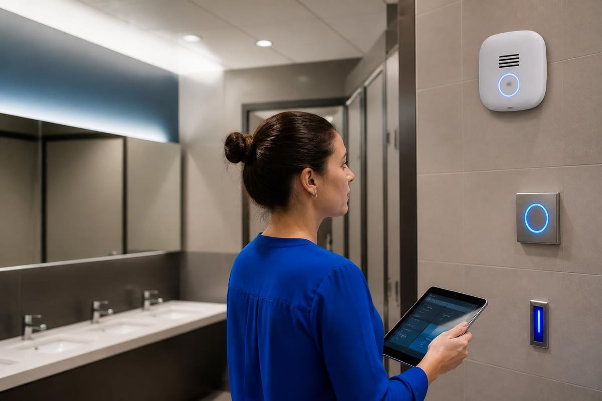 Washroom safeguarding technology layers