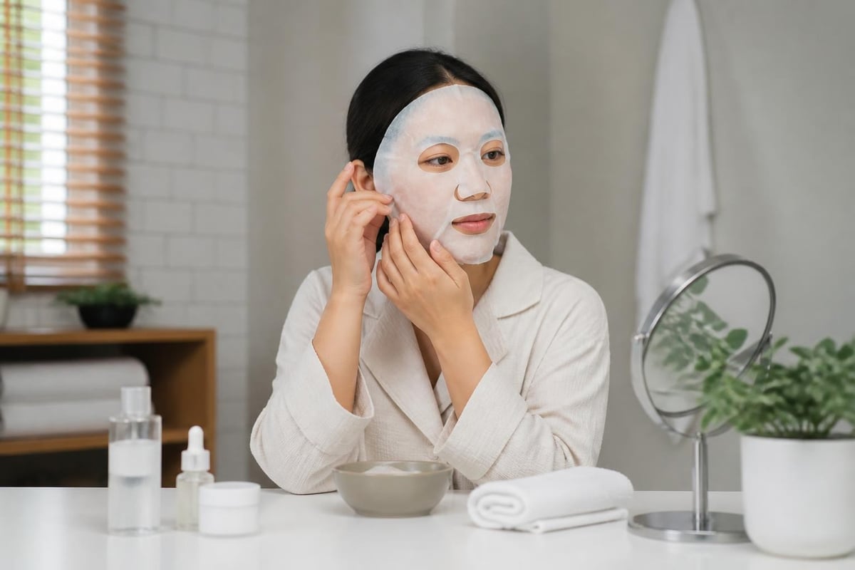 Mask application in routine