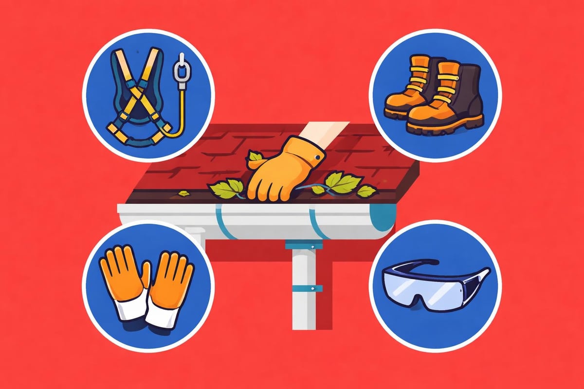 Essential gutter cleaning safety equipment