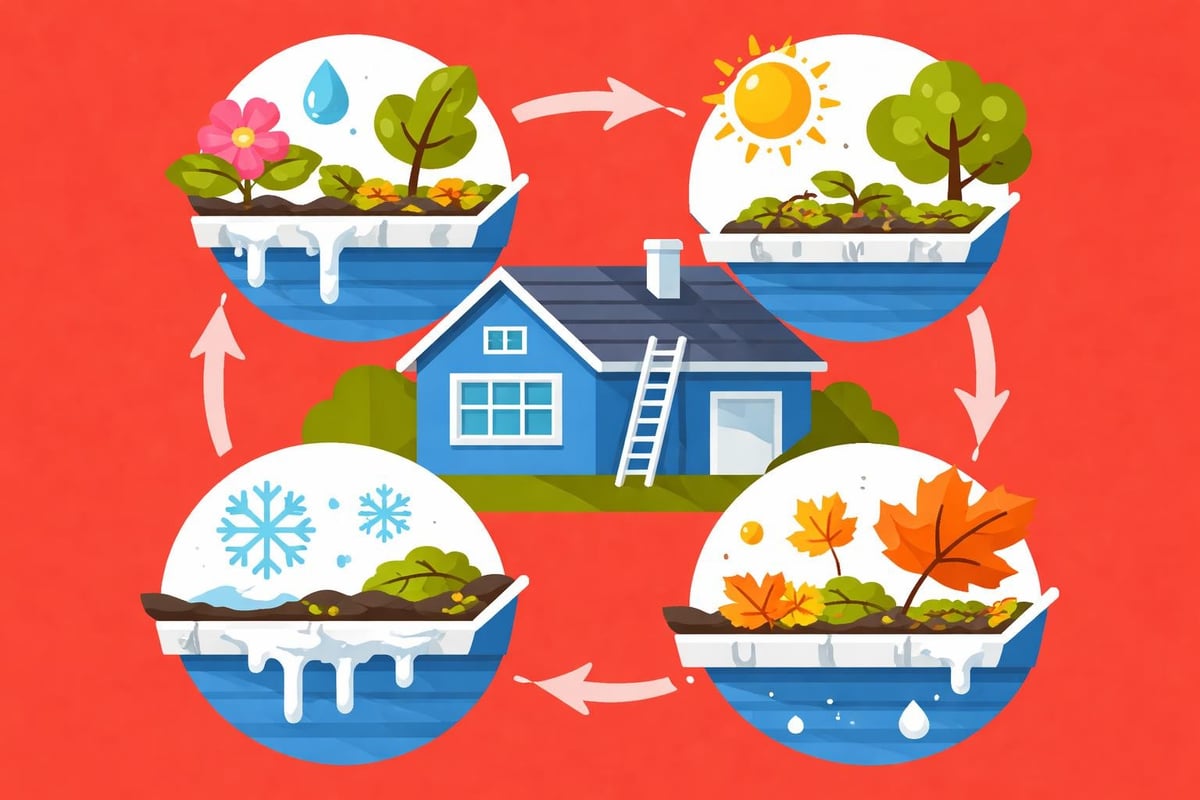 Seasonal gutter maintenance calendar