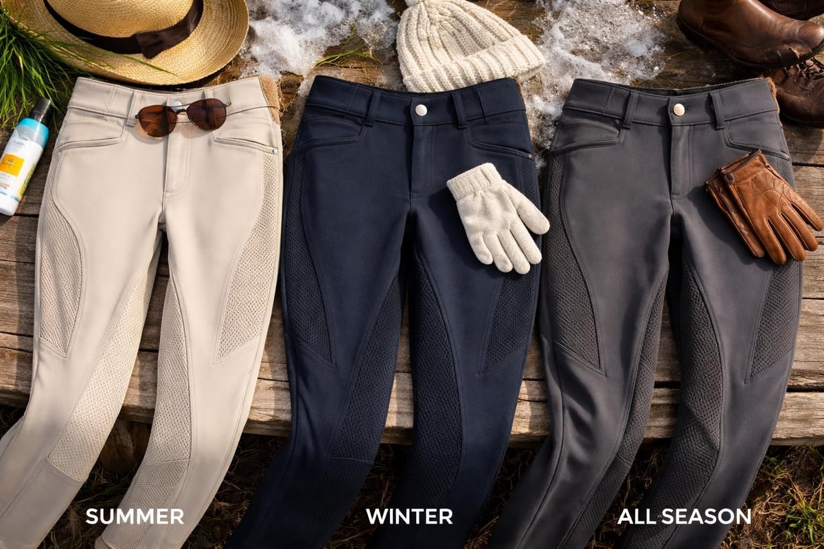 Seasonal breech options for riders