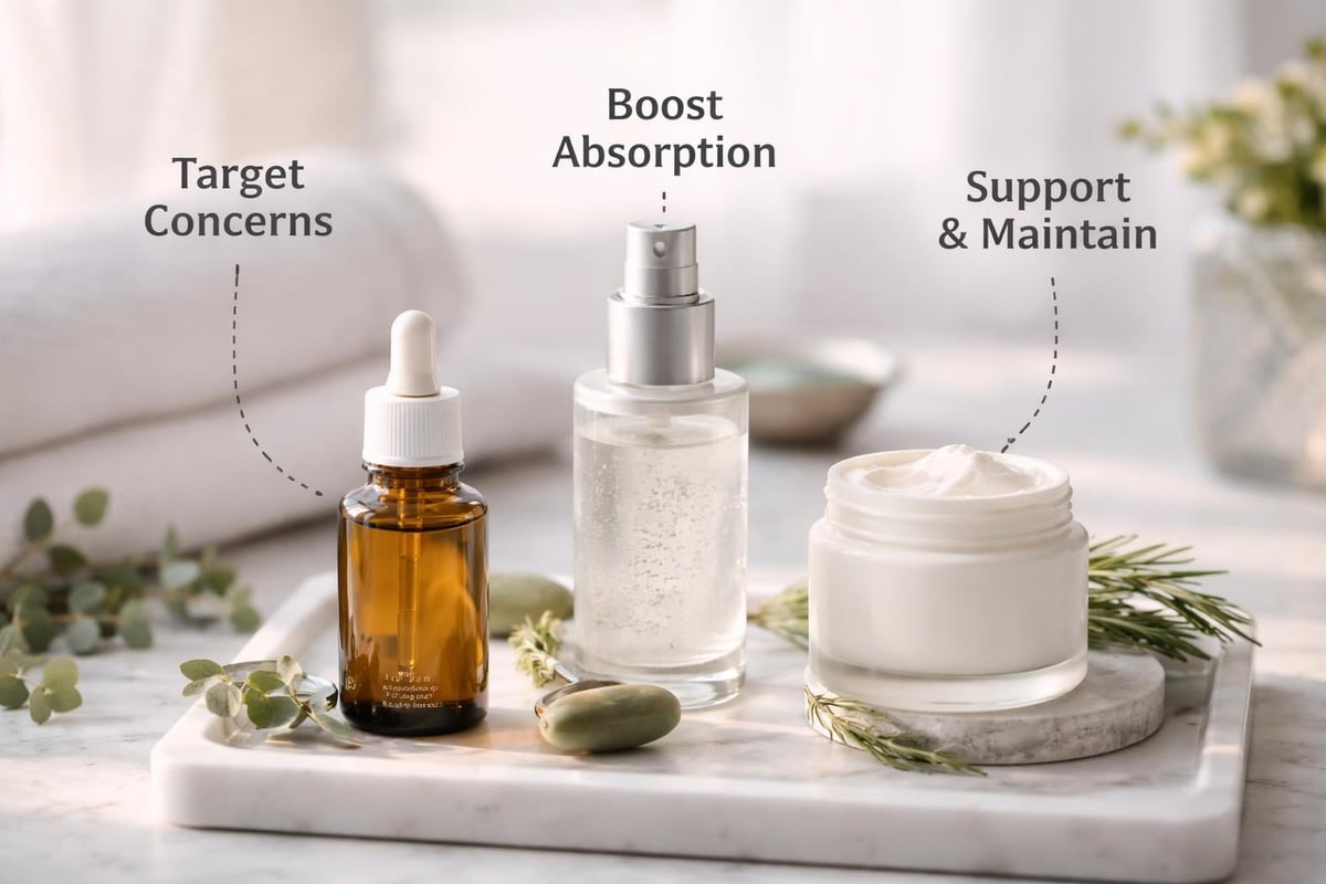 Skincare routine ecosystem