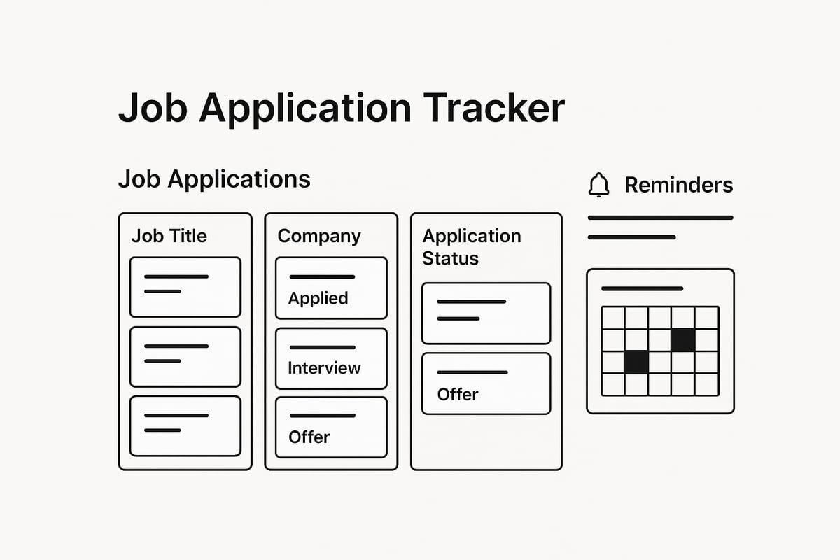 Core Features of an Effective Notion Job Application Tracker