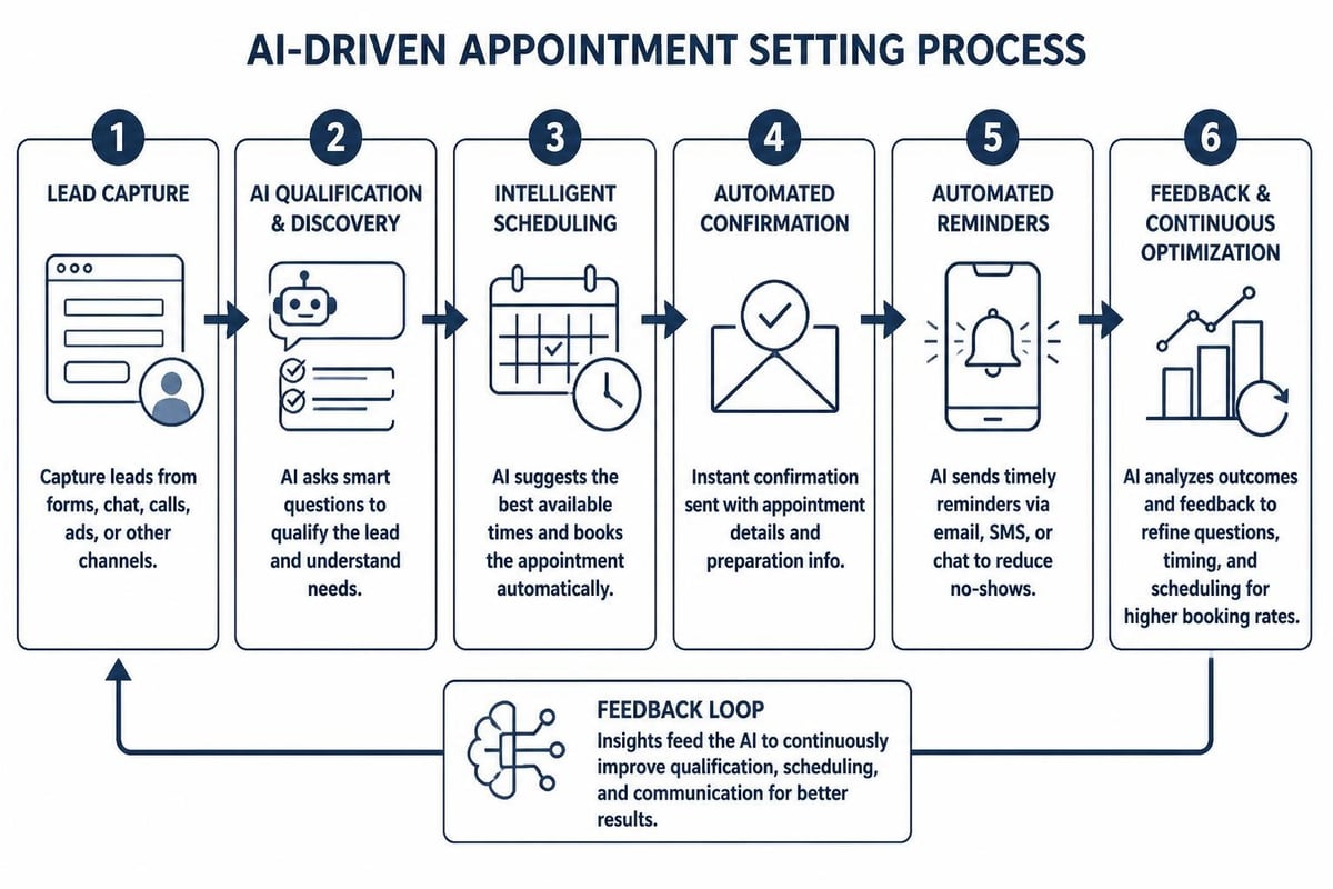 Automated appointment booking workflow