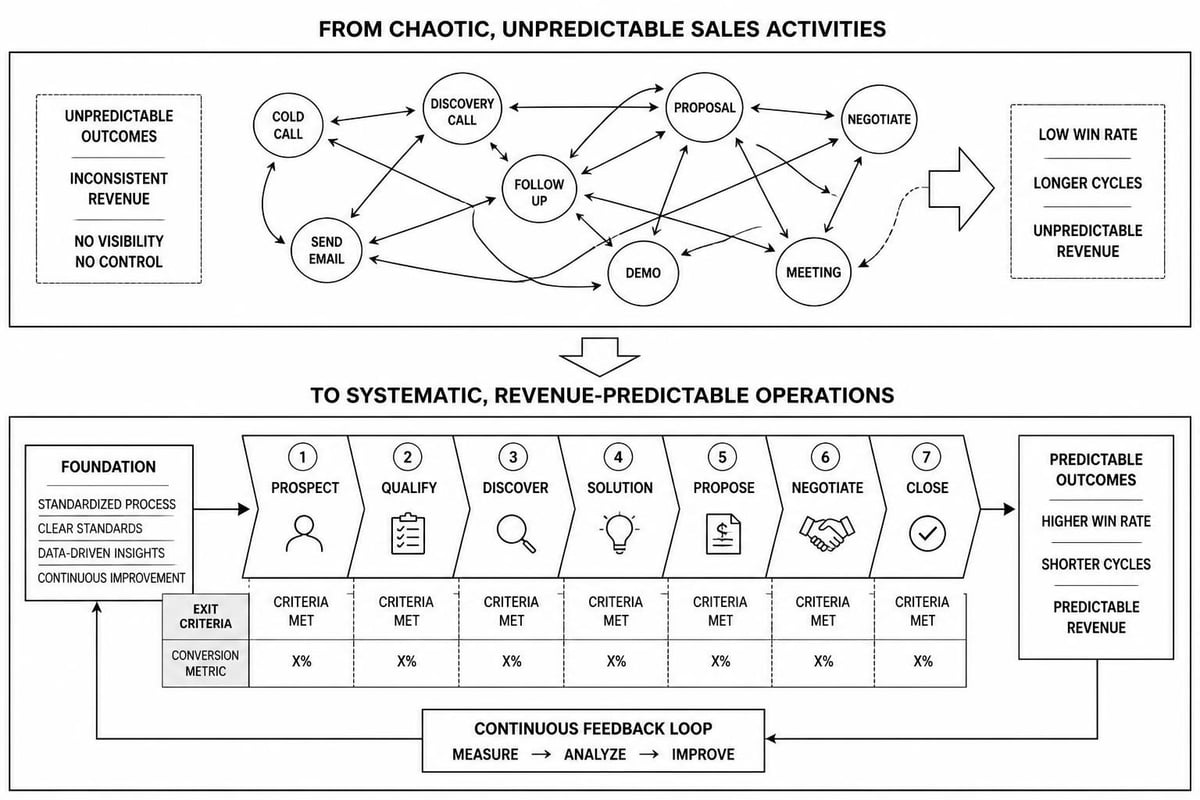 Sales process optimization stages