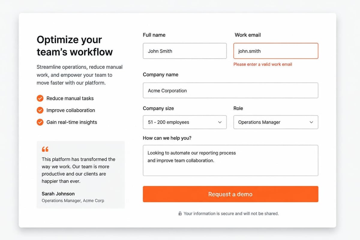 Lead Generation Form Examples That Convert in 2026 Form conversion optimization elements