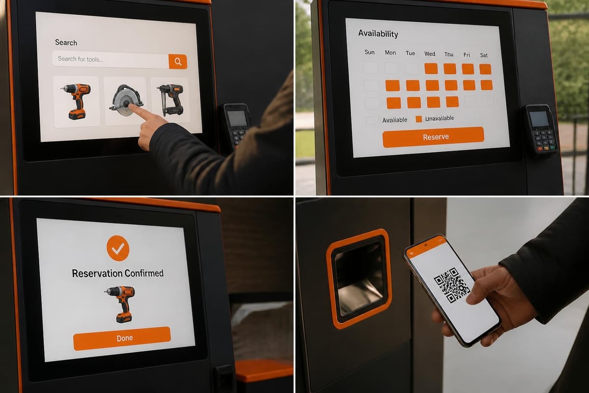 Workshop Tool Rental System Guide 2026 Self-service tool rental interface