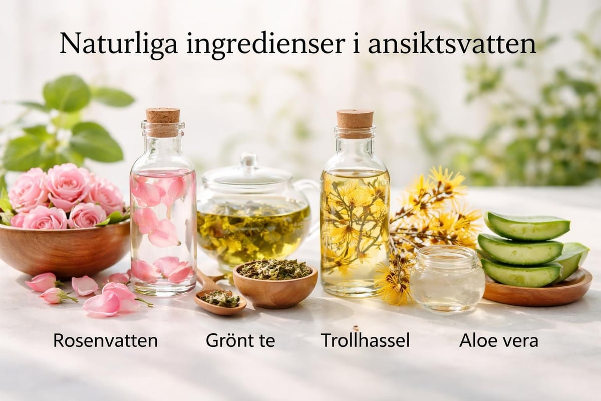 Natürliche Inhaltsstoffe in Gesichtswassern