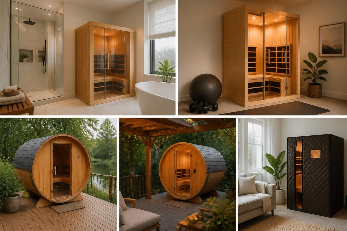 Sauna box placement options