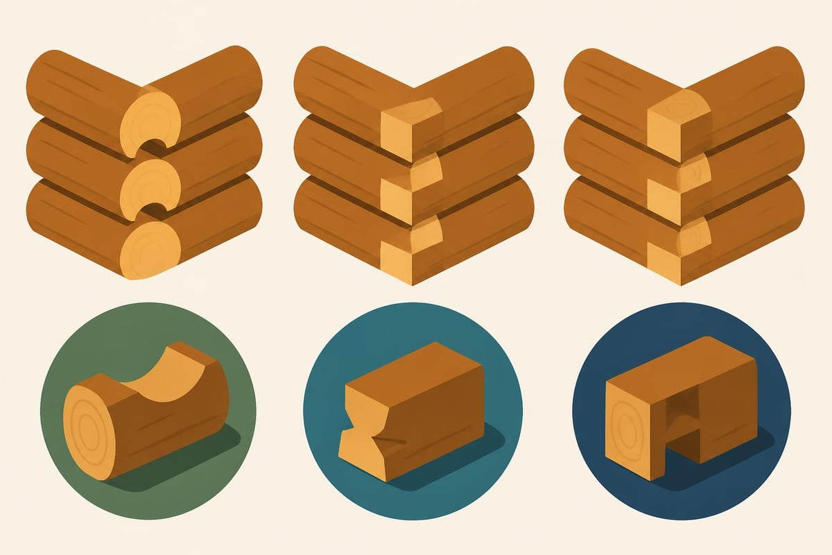 Corner notching techniques in log construction