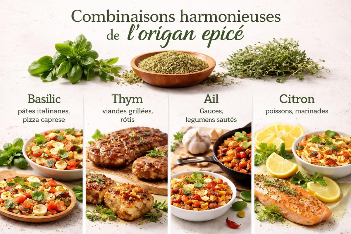 Accords épices origan