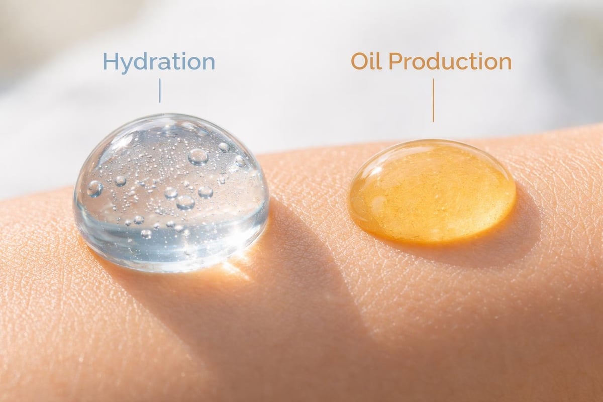 Oily skin hydration vs oil production
