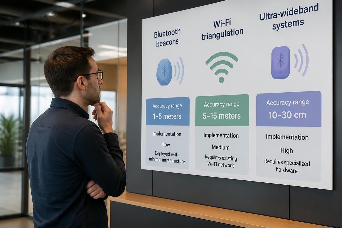 Indoor positioning technologies for wayfinding