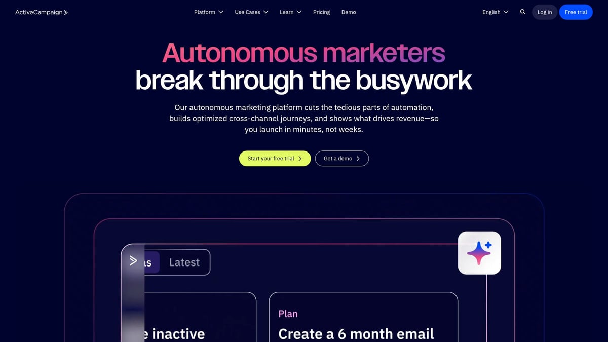 Top 8 CRM Mail Tools 2025: Effiziente Kommunikation für Unternehmen - ActiveCampaign
