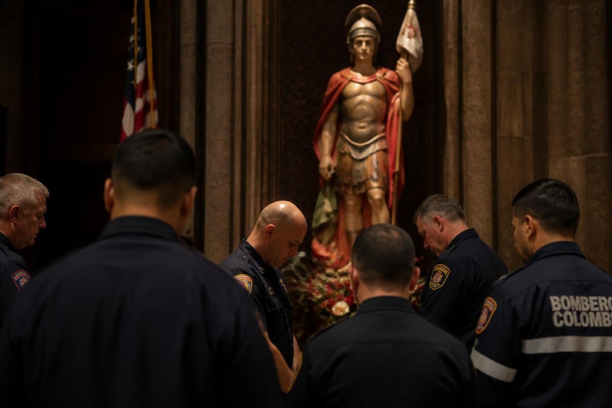 Firefighter patron saint community