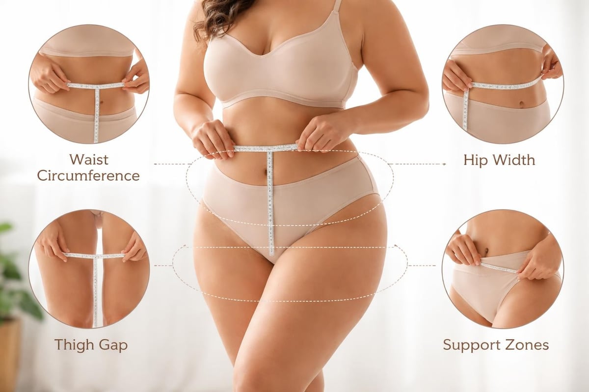 Body measurements for curvy underwear