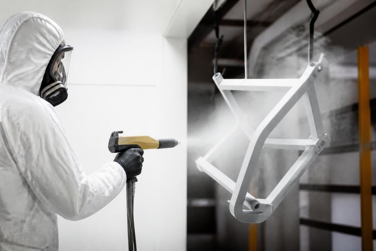 Powder coating process for aluminium furniture