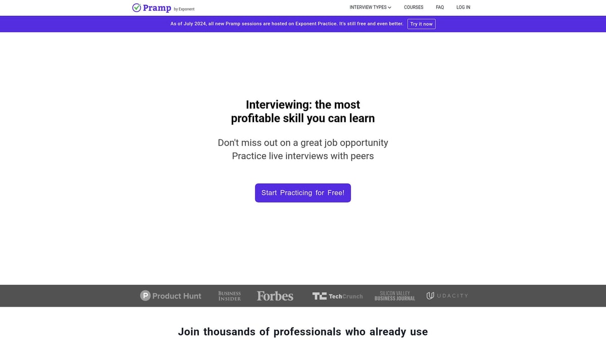 Top 10 Best Interview Preparation Websites for 2026 Success - Pramp