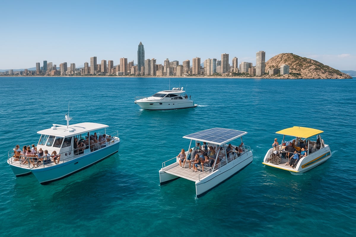 Motos de Agua Benidorm - article 0167f678 5e9c 4e2d 924 fotografia realista y de alta calidad de varios ti 1 Tipos de Paseos en Barco Disponibles en Benidorm