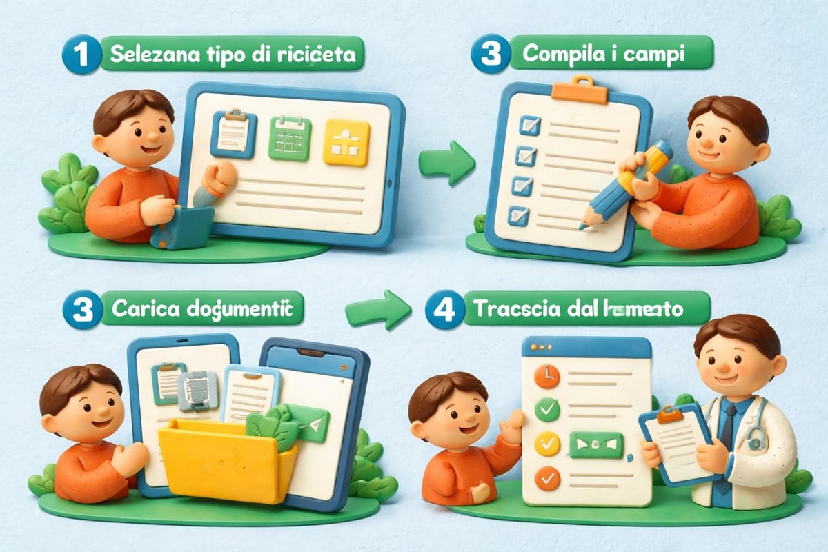 Esperienza paziente con richieste guidate