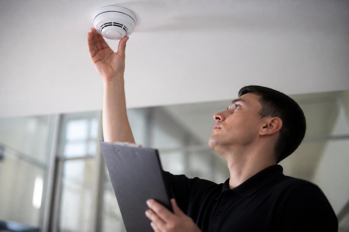Fire alarm detector inspection points
