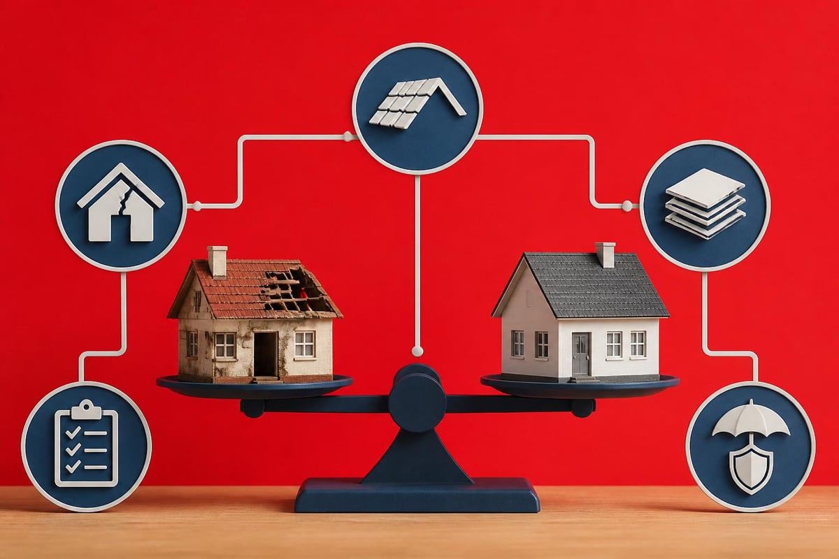 Decision framework for roof repair versus replacement
