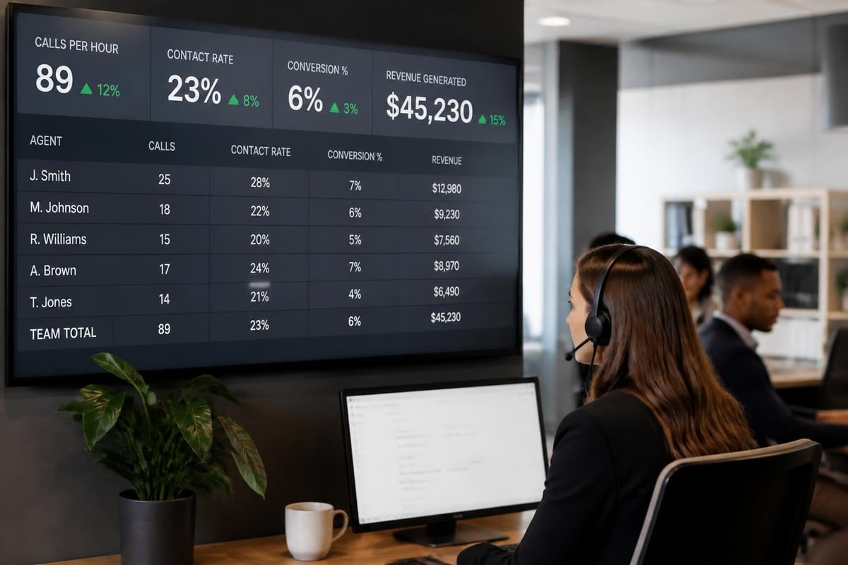 Agent performance dashboard