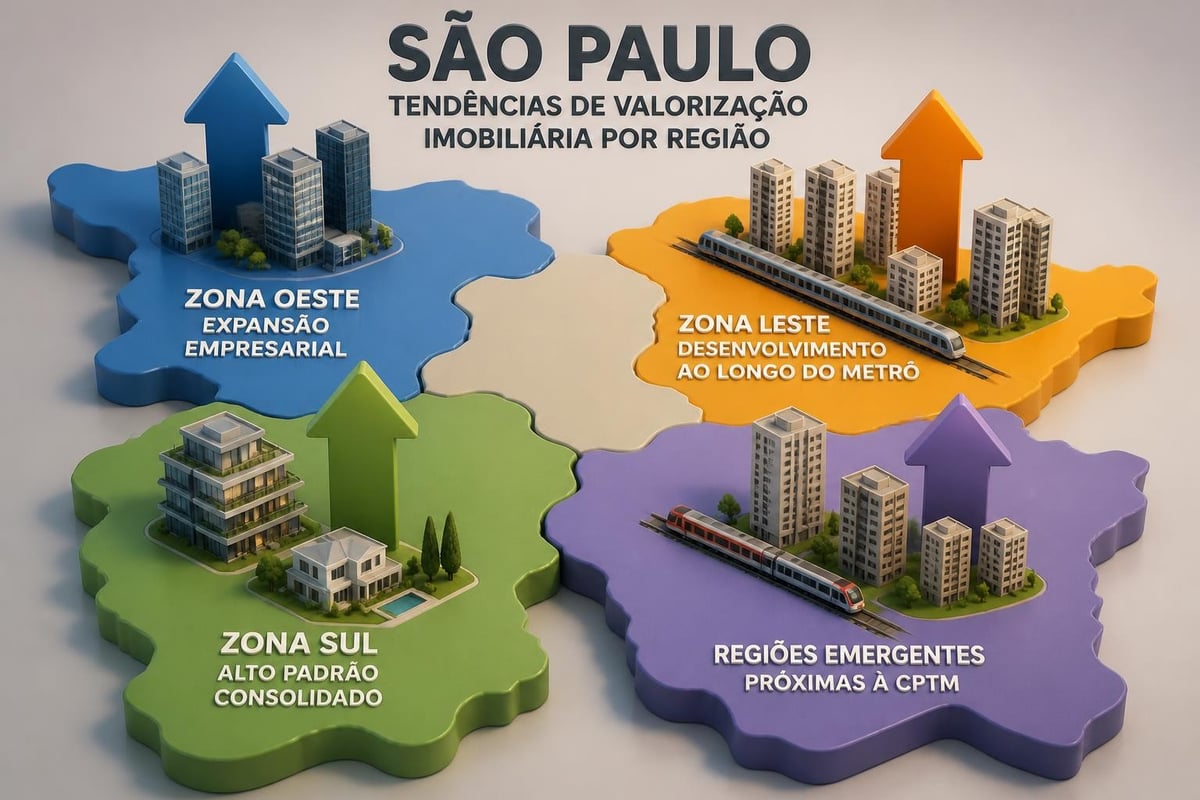 Mapa de tendências imobiliárias São Paulo