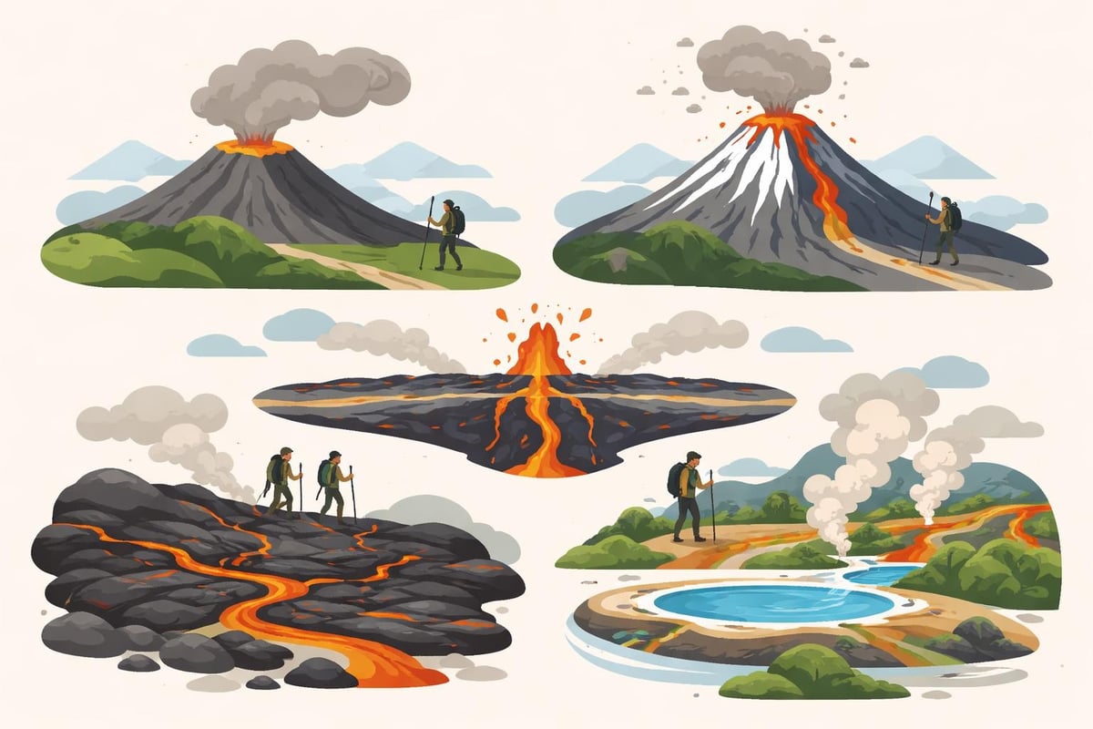 Volcanic terrain types in Iceland