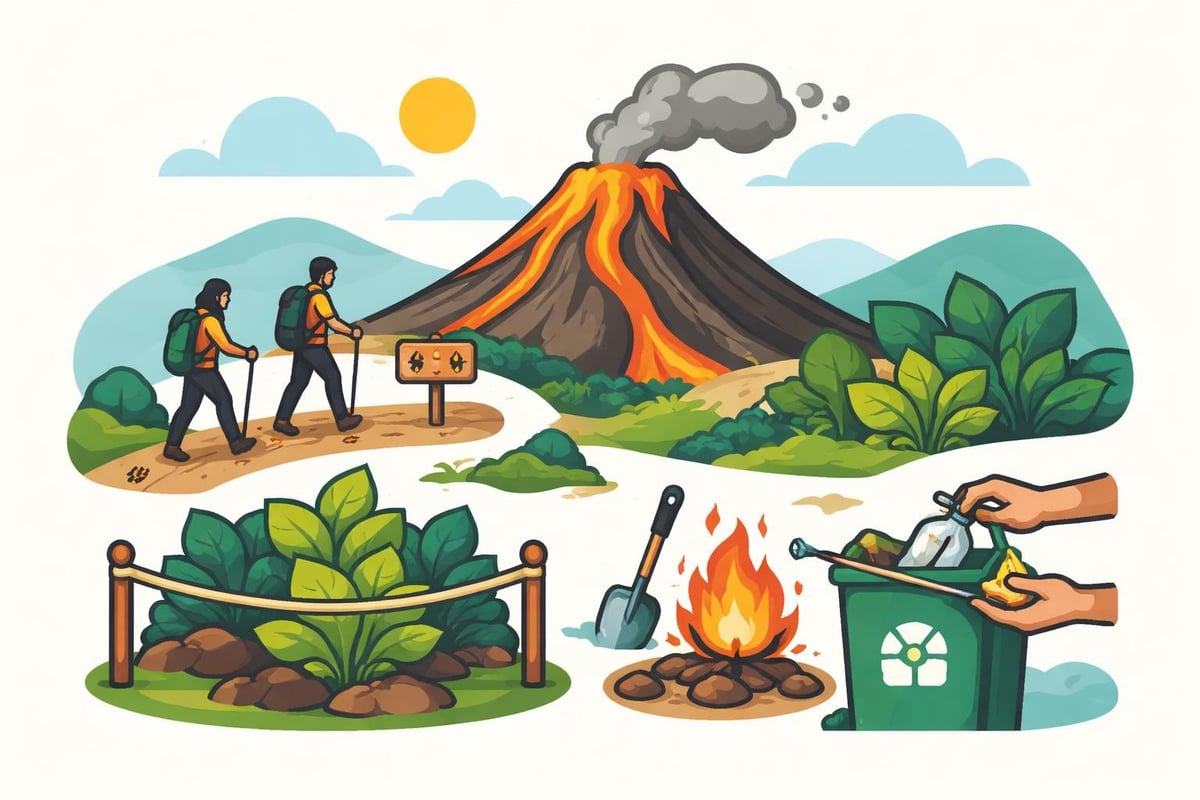 Sustainable volcano hiking practices