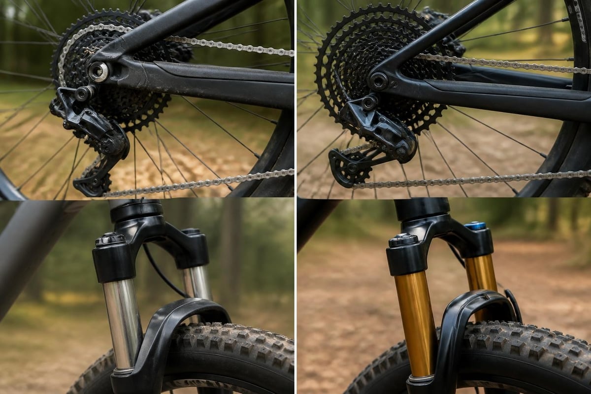 Mid-range mountain bike components comparison