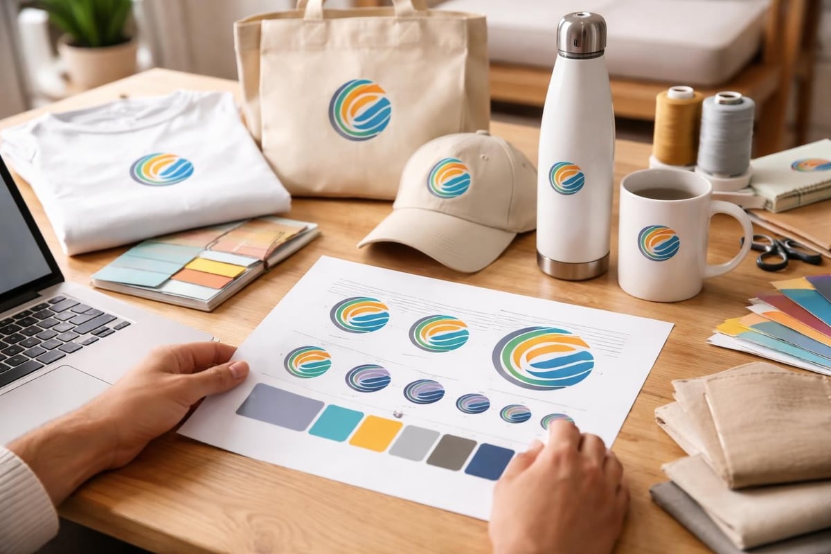 Custom Logo Products: Your Guide To Branded Merchandise 2 Logo design adaptation for products