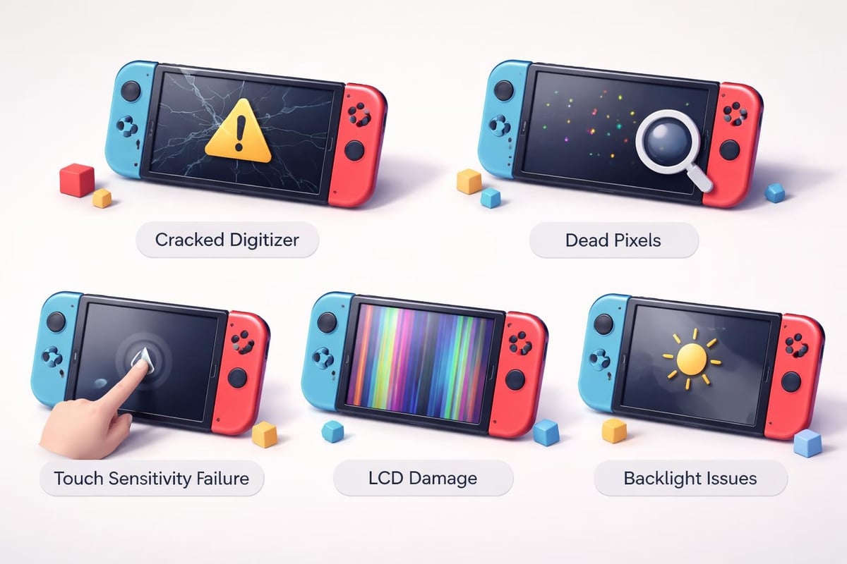 Nintendo Switch screen damage diagnosis