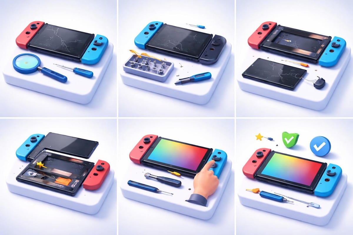 Nintendo Switch screen replacement steps