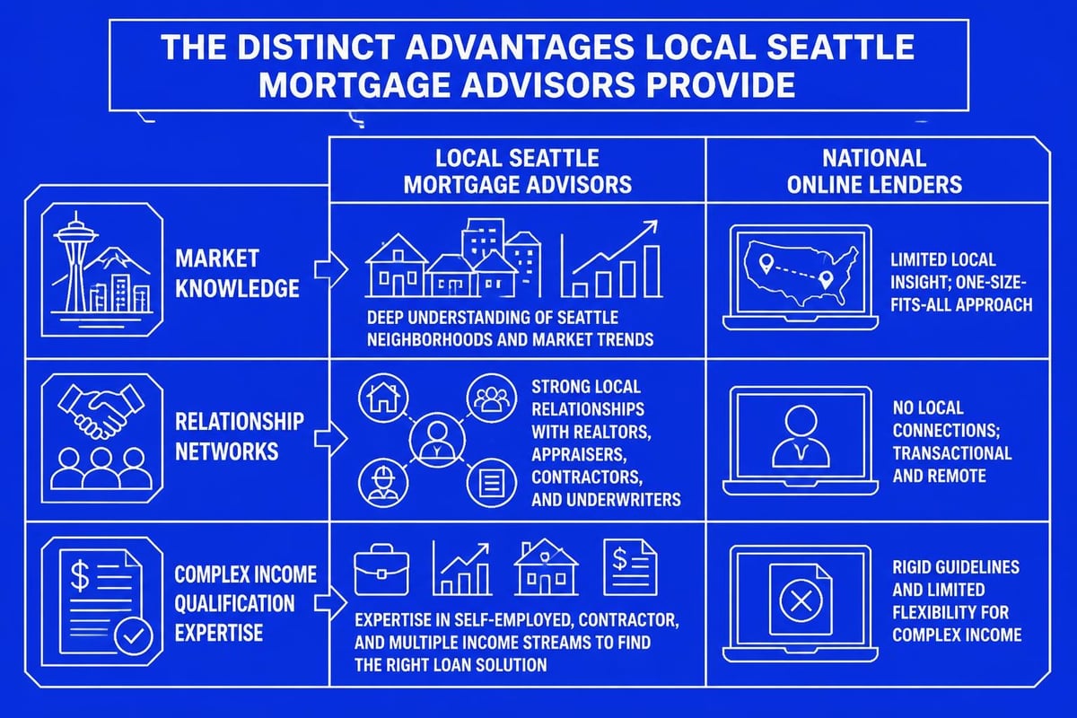 Comparing local vs national mortgage advisors