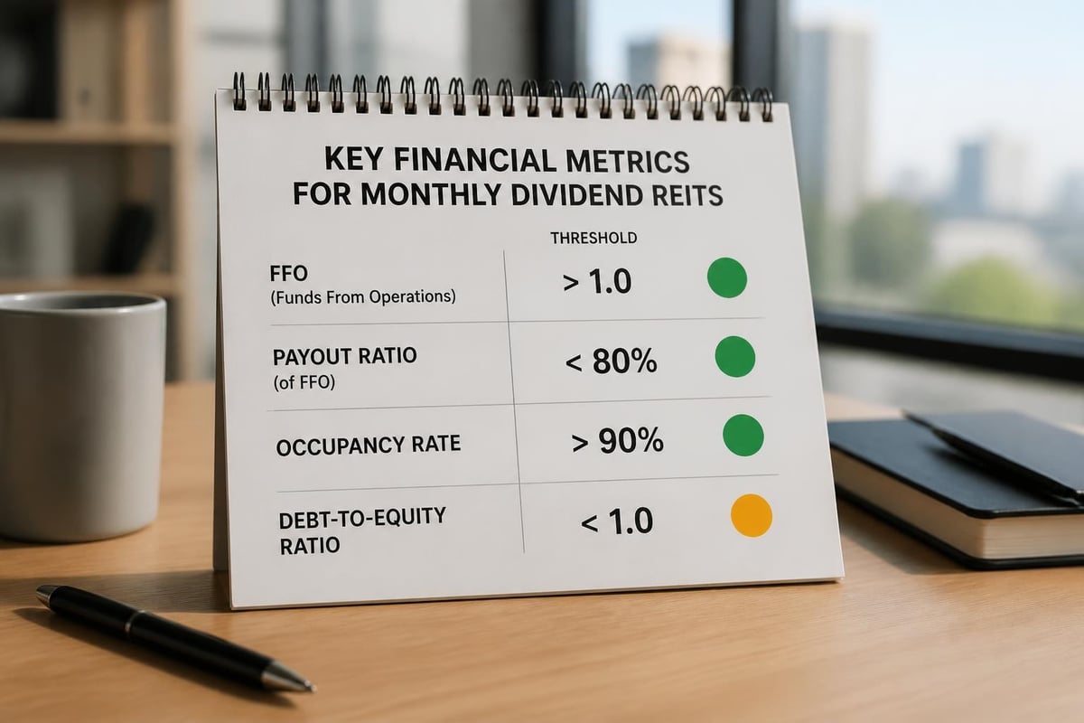 REIT evaluation metrics checklist