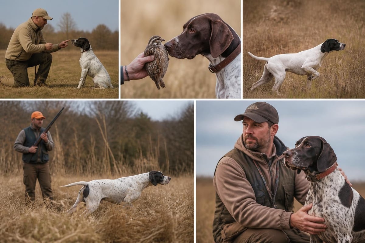 Upland hunting dog training progression