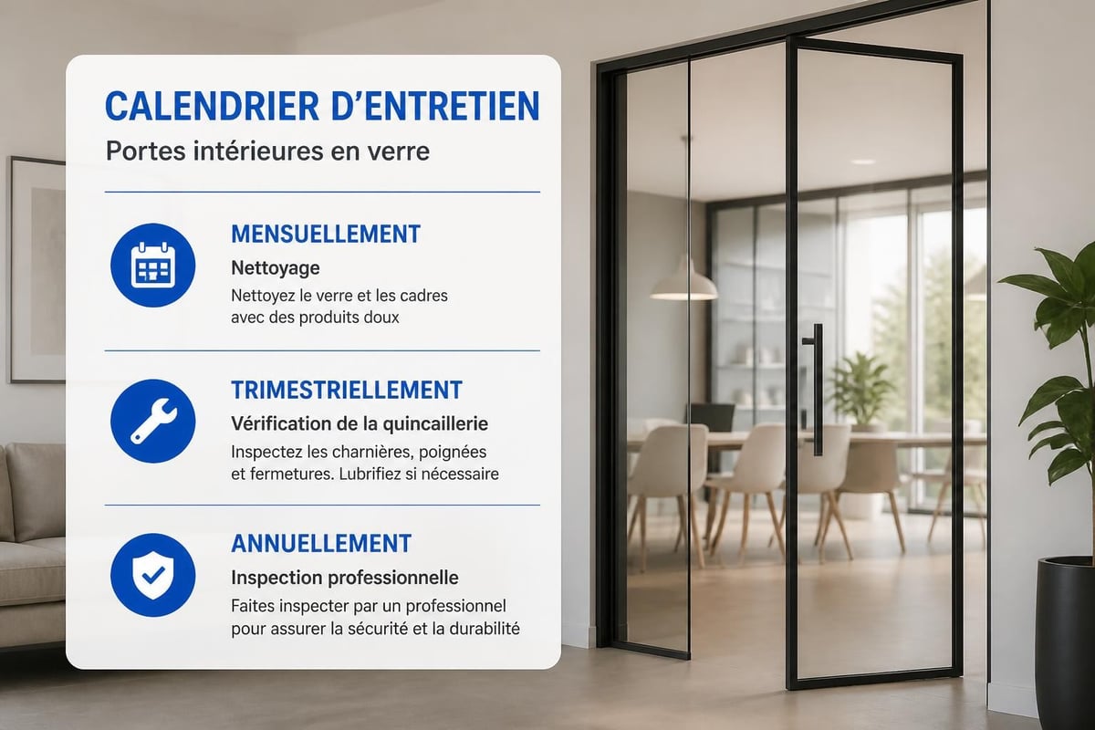 Maintenance des portes vitrées