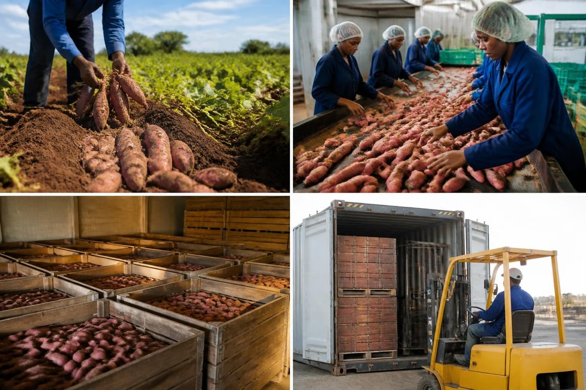 Sweet potato post-harvest process