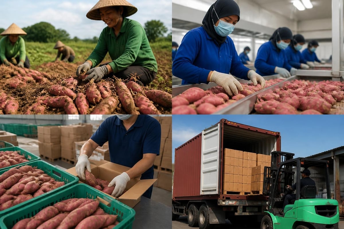 Sweet potato export supply chain