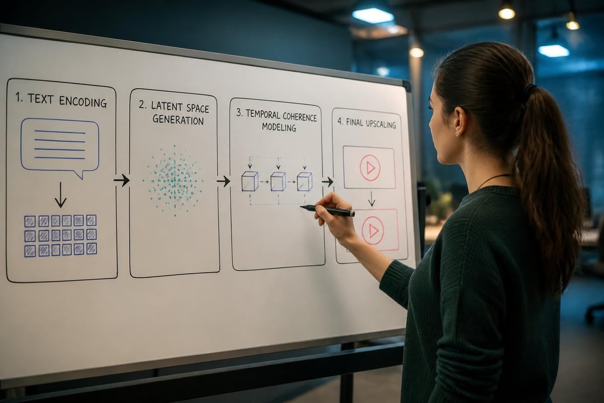 AI video generation pipeline stages