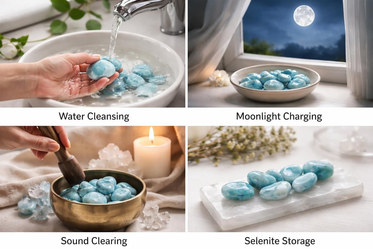 Larimar care and cleansing methods